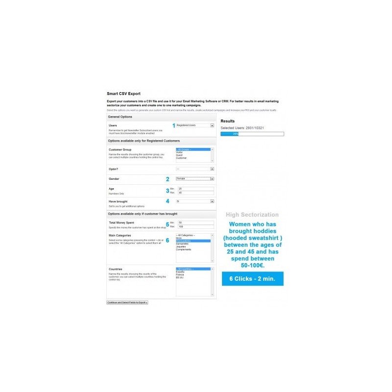 Listas CSV Inteligentes para prestashop