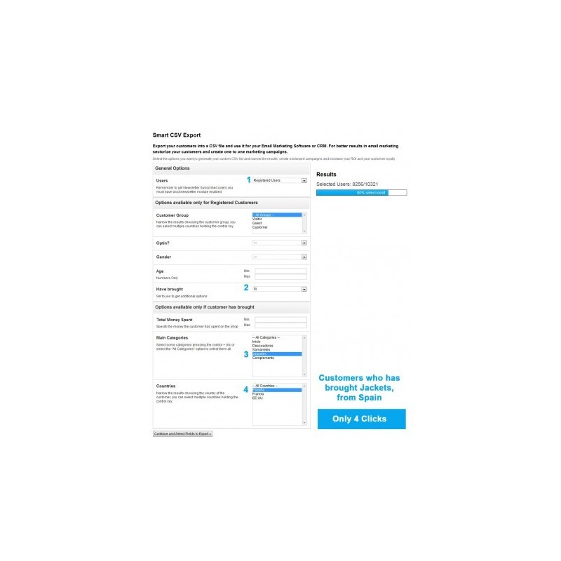 Smart CSV Export for PrestaShop