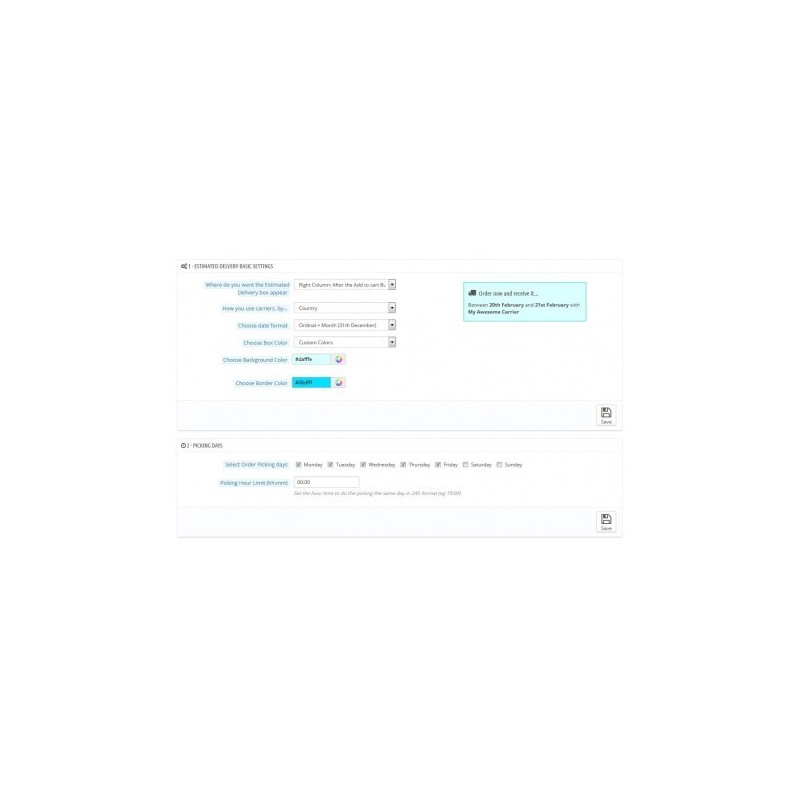 Geschatte aflevering 3.0  Prestashop